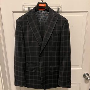 TALLIA Men’s Suit 40R Windowpane Print